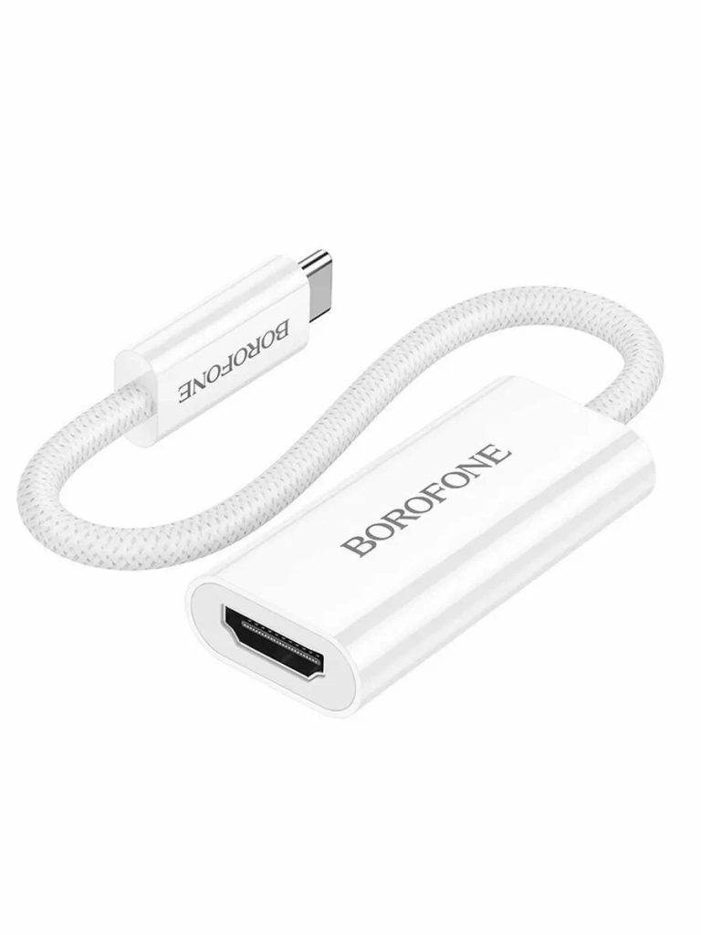 Адаптер BOROFONE DH11, HDMI (гн) Type-C (шт), 0.15,м белый